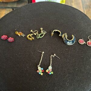 Ladybug and Gold Kids Earrings Set